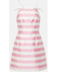 Rebecca Vallance - Jocelyn Bow-Detail Striped Minidress - Lyst