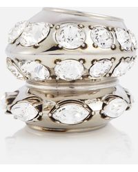 Alexander McQueen - Crystal-embellished Accumulation Ring - Lyst