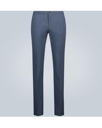 Incotex Pantalones ajustados de algodón - Azul