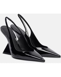 The Attico - Cheope Patent Leather Slingback Pumps - Lyst