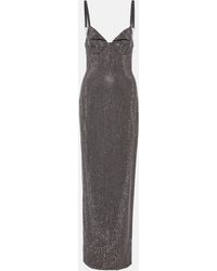 Area - Crystal-embellished Jersey Gown - Lyst