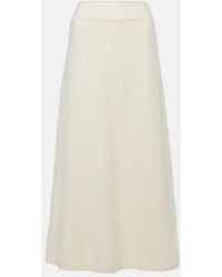 Lisa Yang - Asta Brushed Cashmere Midi Skirt - Lyst