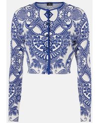 Etro - Jacquard Knit Cardigan - Lyst