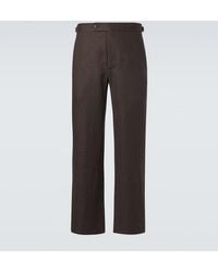 Bode - Linen Straight Pants - Lyst