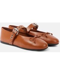 Miu Miu - Mary-Jane-Ballerinas Aus Leder - Lyst