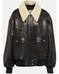 Khaite - Shellar Shearling-trimmed Leather Jacket - Lyst