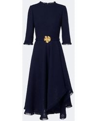 Oscar de la Renta - Embellished Tweed Midi Dress - Lyst