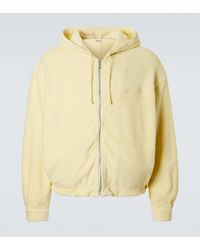 AURALEE - Cotton-Blend Pile Zip-Up Hoodie - Lyst