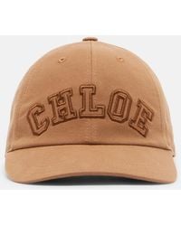Chloé - Gorra Signature De Lona De Algodon Con Logo - Lyst