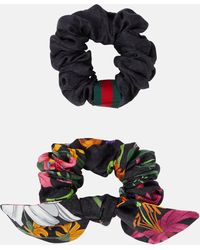 Gucci - Set Of 2 Silk Scrunchies - Lyst