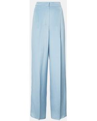Max Mara - Origano High-Rise Silk Wide-Leg Pants - Lyst