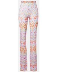 Missoni - Zigzag Printed Tulle Straight Pants - Lyst