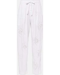 Isabel Marant - Hectorina Broderie Anglaise Wide-leg Pants - Lyst