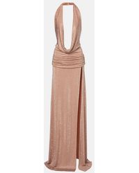The New Arrivals Ilkyaz Ozel - Tanit Embellished Open-Back Gown - Lyst