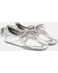Acne Studios - Metallic Leather Flats - Lyst