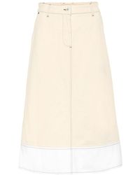 Marni Gonna in drill di cotone - Bianco
