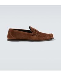 Saint Laurent - Laurent Suede Penny Loafers - Lyst