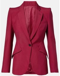 McQueen - Wool And Mohair Blazer - Lyst