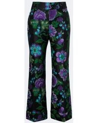 La DoubleJ - Hendrix Floral Jacquard Straight Pants - Lyst