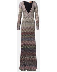 Missoni - Zigzag Sequined Lame Maxi Dress - Lyst