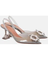 AMINA MUADDI - Begum Glass 70 Pvc Slingback Pumps - Lyst