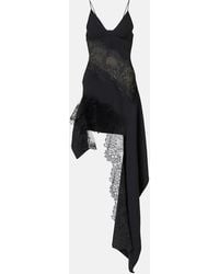 David Koma - Asymmetric Lace-Trimmed Minidress - Lyst