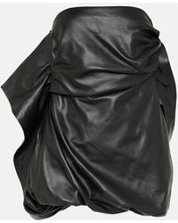 The Attico - Strapless Leather Minidress - Lyst