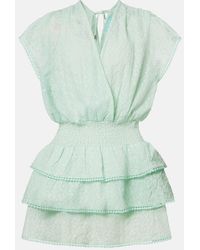 Melissa Odabash - Jess Embroidered Cotton Minidress - Lyst