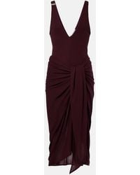 The Attico - Draped Midi Dress - Lyst