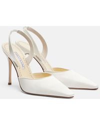 Manolo Blahnik - Borelapla Satin Slingback Pumps - Lyst