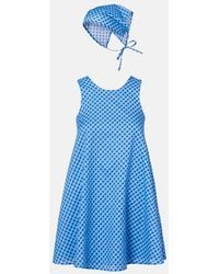 Montce - Betsie Plaid Cotton Minidress And Scarf Set - Lyst