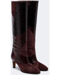 Zimmermann - Alchemy Leather And Suede Knee-High Boots - Lyst