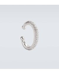 SHAY - Jumbo 18kt White Gold Single Ear Cuff With White Diamonds - Lyst