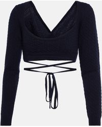 Patou - Cropped Wool And Cashmere Sweater - Lyst