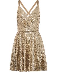 Dolce & Gabbana Minikleid mit Pailletten - Mettallic