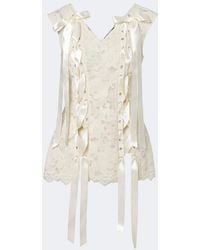 Simone Rocha - Top Unraveling En Dentelle A Noud - Lyst