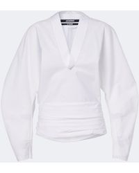 Jacquemus - Colombe Cotton Poplin Blouse - Lyst