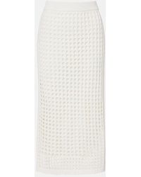 Max Mara - Geode Open-Knit Cotton Midi Skirt - Lyst