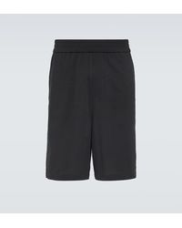 Ami Paris - Bermuda-Shorts aus Baumwoll-Crepe - Lyst