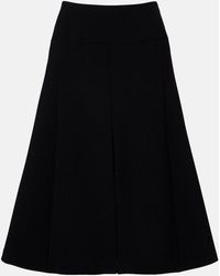 Alaïa - Pleated Midi Skirt - Lyst