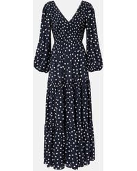 RIXO London - Brooke Polka-Dot Midi Dress - Lyst