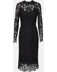 Dolce & Gabbana - Dg Lace Midi Dress - Lyst