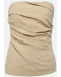 TOVE - Izel Strapless Linen Top - Lyst