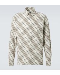 Burberry - Check Cotton Overshirt - Lyst