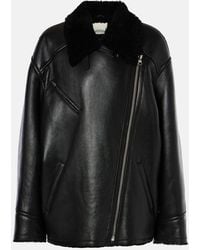 Isabel Marant - Abrigo Adelina De Piel Con Borrego - Lyst