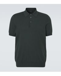 dunhill - Cotton And Silk Polo Sweater - Lyst
