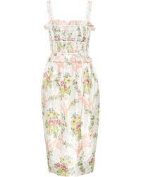 Brock Collection Exclusive To Mytheresa – Palmira Floral Silk-blend Dress - White