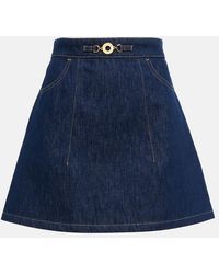 Patou - High-Rise Denim Miniskirt - Lyst