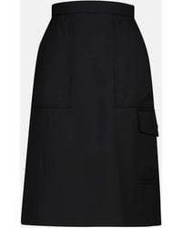 Moncler - High-Rise A-Line Midi Skirt - Lyst