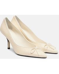 Jacquemus - Tourni Snake-Effect Leather Pumps - Lyst